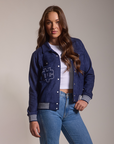 Vancouver Canucks Wild Collective Ladies Suede Bomber