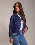 Vancouver Canucks Wild Collective Ladies Suede Bomber