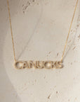 Vancouver Canucks Gold Pavé Necklace