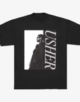 Usher Black and White Vertical Tee