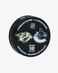 Vancouver Canucks 25/26 Official Warm-Up Puck (vs Nashville Predators)