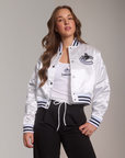 Vancouver Canucks White Satin Orca Jacket