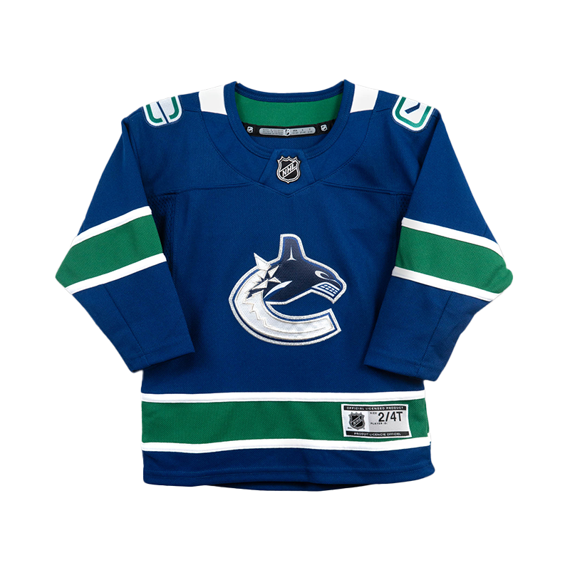 Vancouver Canucks Child Name &amp; Number Home Jersey